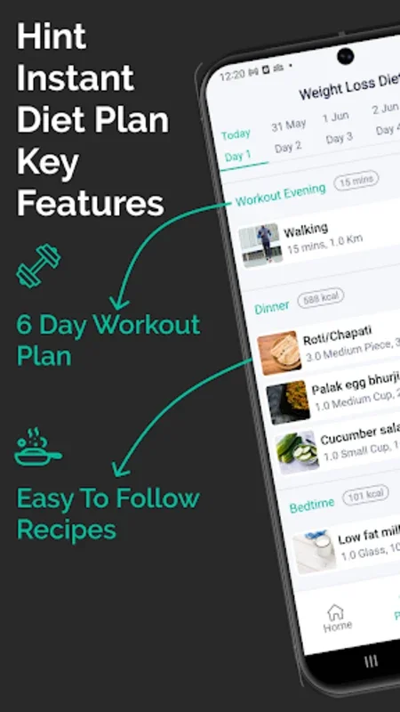 Hint Diet Plan Calorie Counter for Android - Personalized Guidance