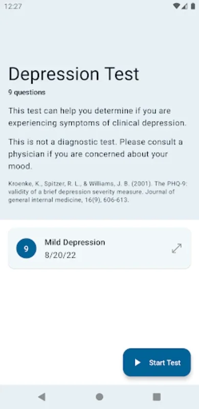 Depression Test for Android: Assess Your Mental Health