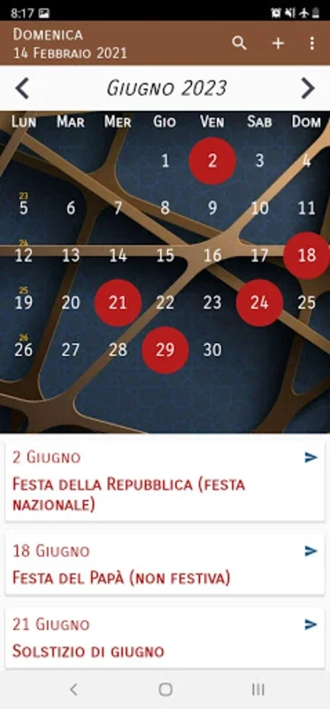 Calendario Italiano for Android - Personalized Italian Calendar