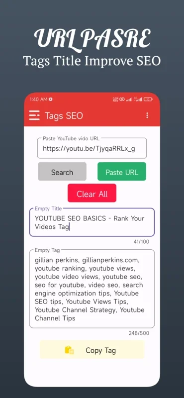 Tags SEO - Video Finder for Android: Boost Video Reach