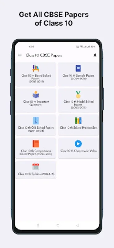 Class 10 CBSE Papers for Android - Ideal for Exam Preparation