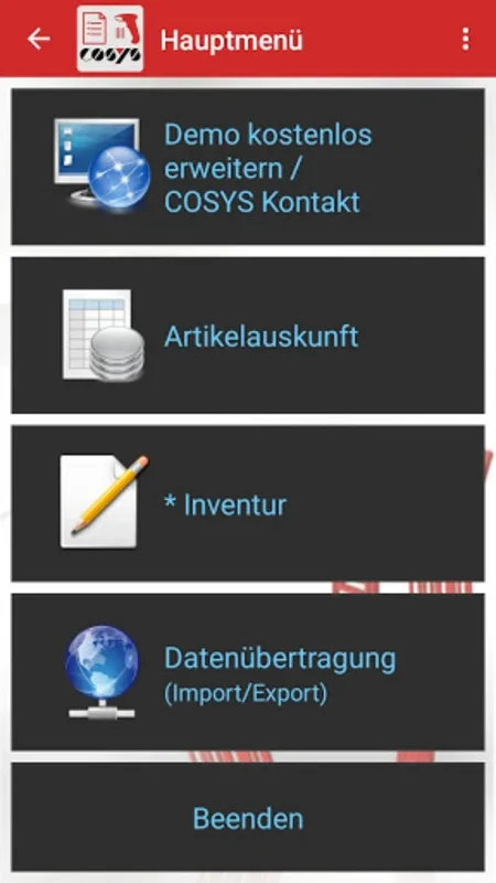 COSYS Inventur Cloud Demo for Android - Efficient Inventory Management