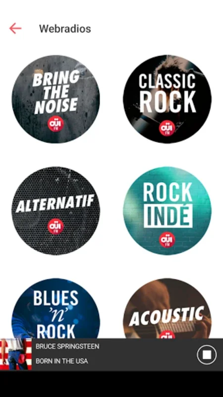 OUI FM La Radio du Rock. en di for Android - Diverse Rock Streaming