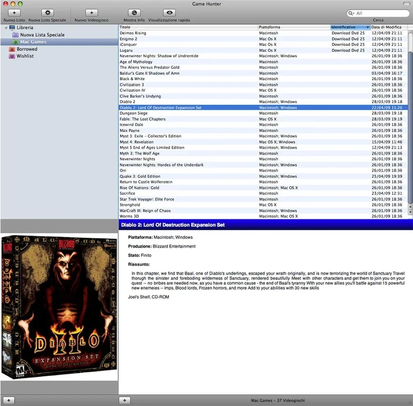 Game Hunter for Mac - Organize Your Game Collection