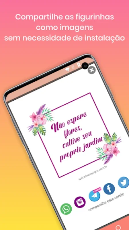 Mensagens e Frases com Flores for Android - Craft Custom Cards