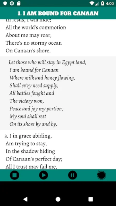 The Lord's Chosen Hymns And So for Android - Spiritual Hymnal App