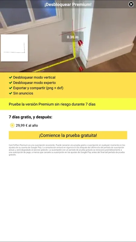 CamToPlan for Android: Accurate Area Measurement