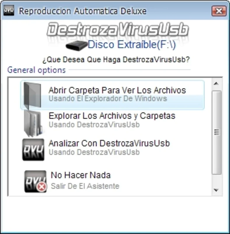 DestrozaVirusUsb for Windows - Protect Your Portable Devices