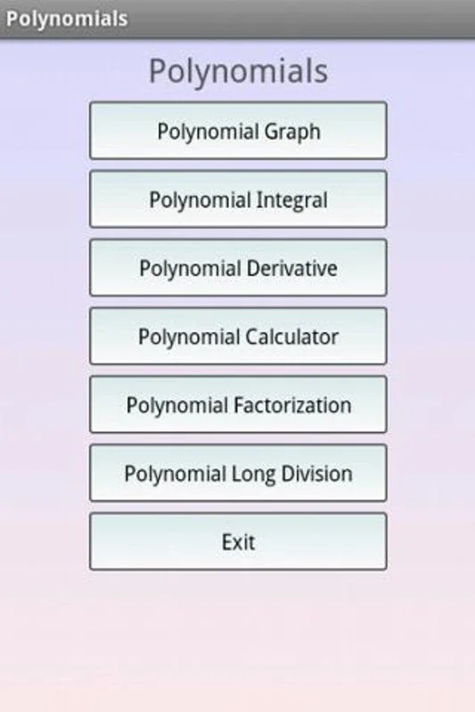 Polynomials Math for Android: Simplify Learning