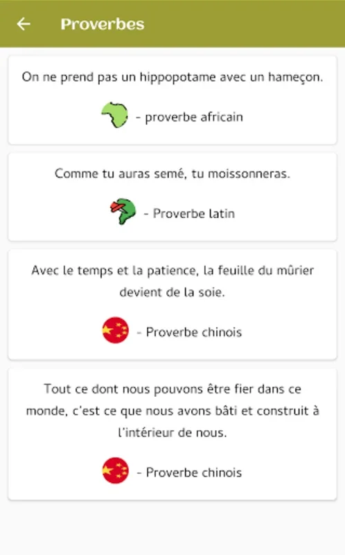 Proverbes Touchants Le Cœur for Android: Wisdom at Your Fingertips