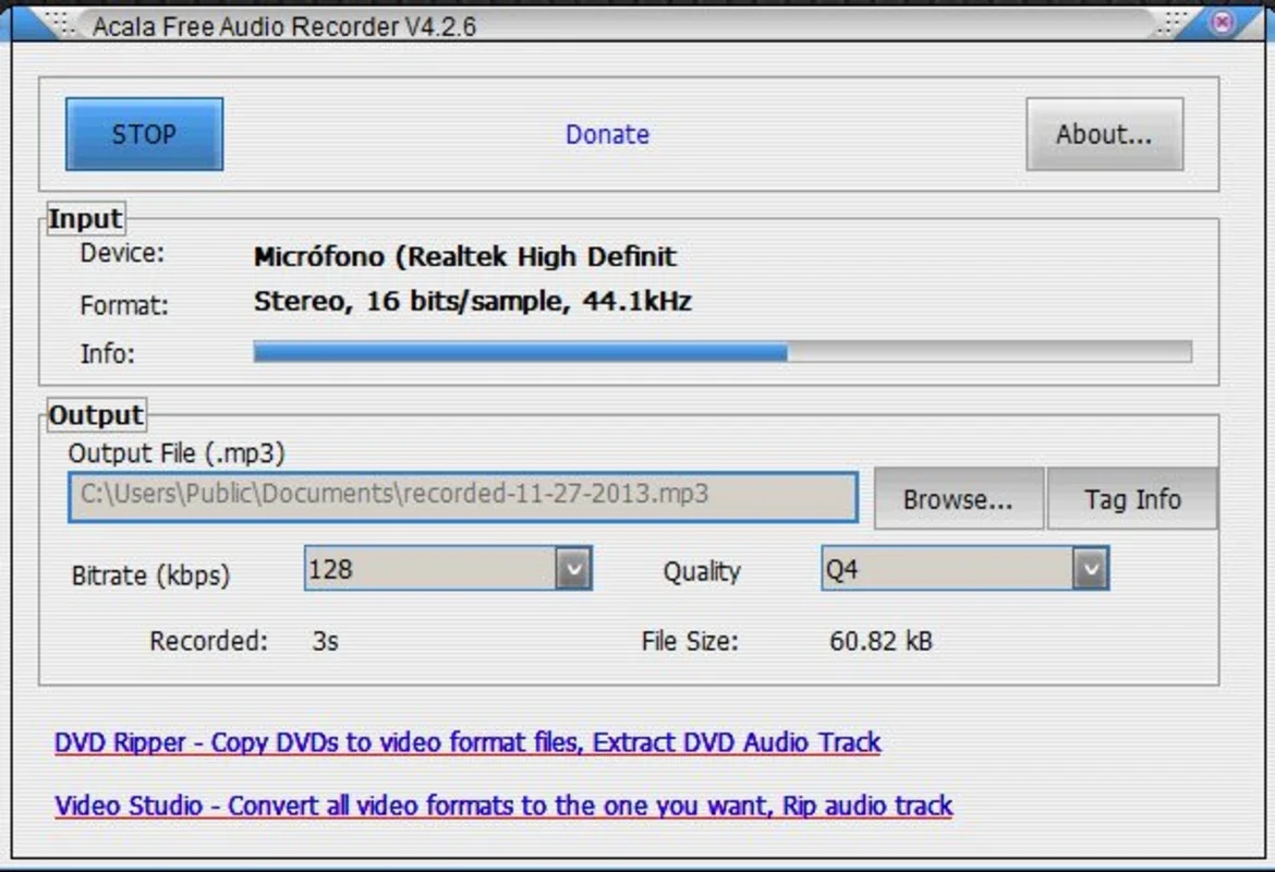 Acala Free Audio Recorder for Windows: Record External Audio Easily