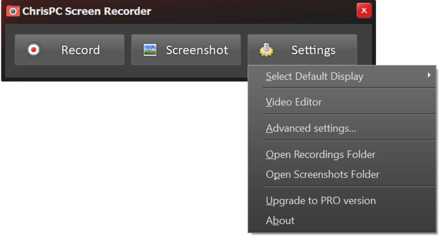 ChrisPC Screen Recorder for Windows - Free Download