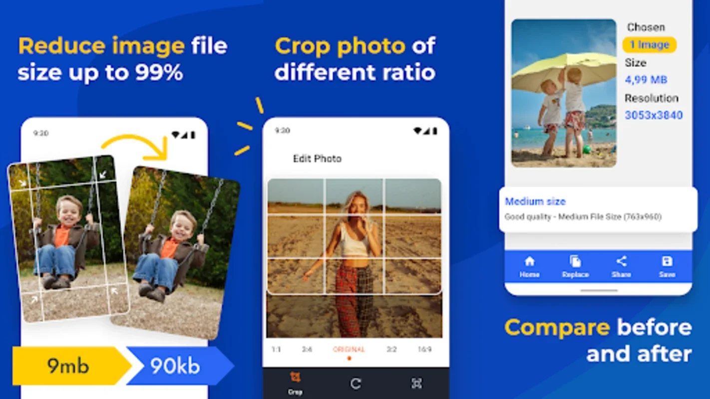 Reduce Photo Size - Downsize for Android - Optimize Image Storage