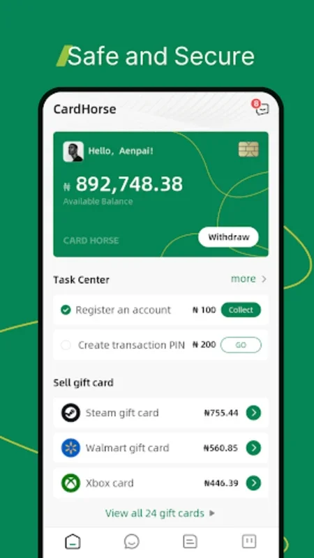 CardHorse for Android - Safely Sell Gift Cards in Nigeria