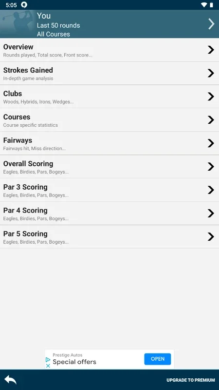 Golf Pad for Android - Track Your Matches Easily