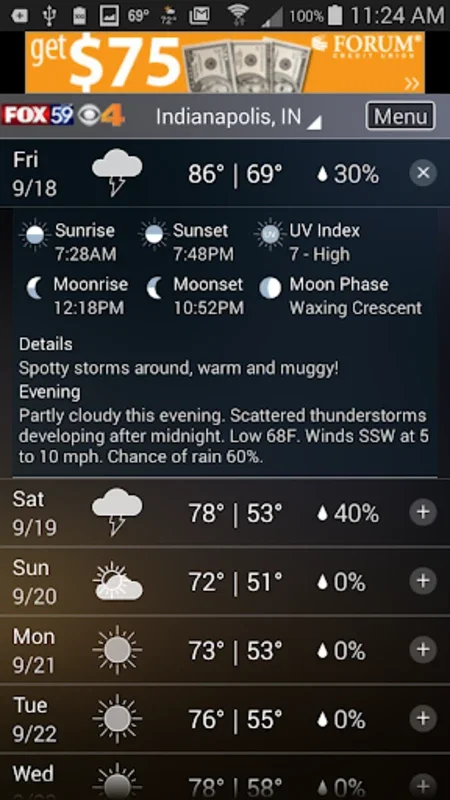 The Indy Weather Authority for Android - Real-Time Updates