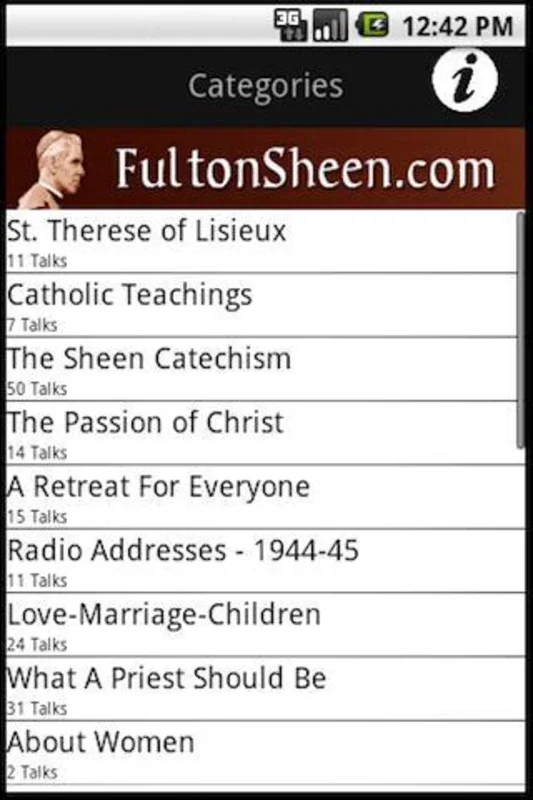 FultonSheen for Android - Rich Catholic Content App