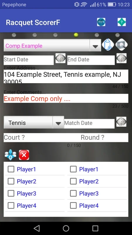 Racquet Game Scorer for Android - Keep Score Easily