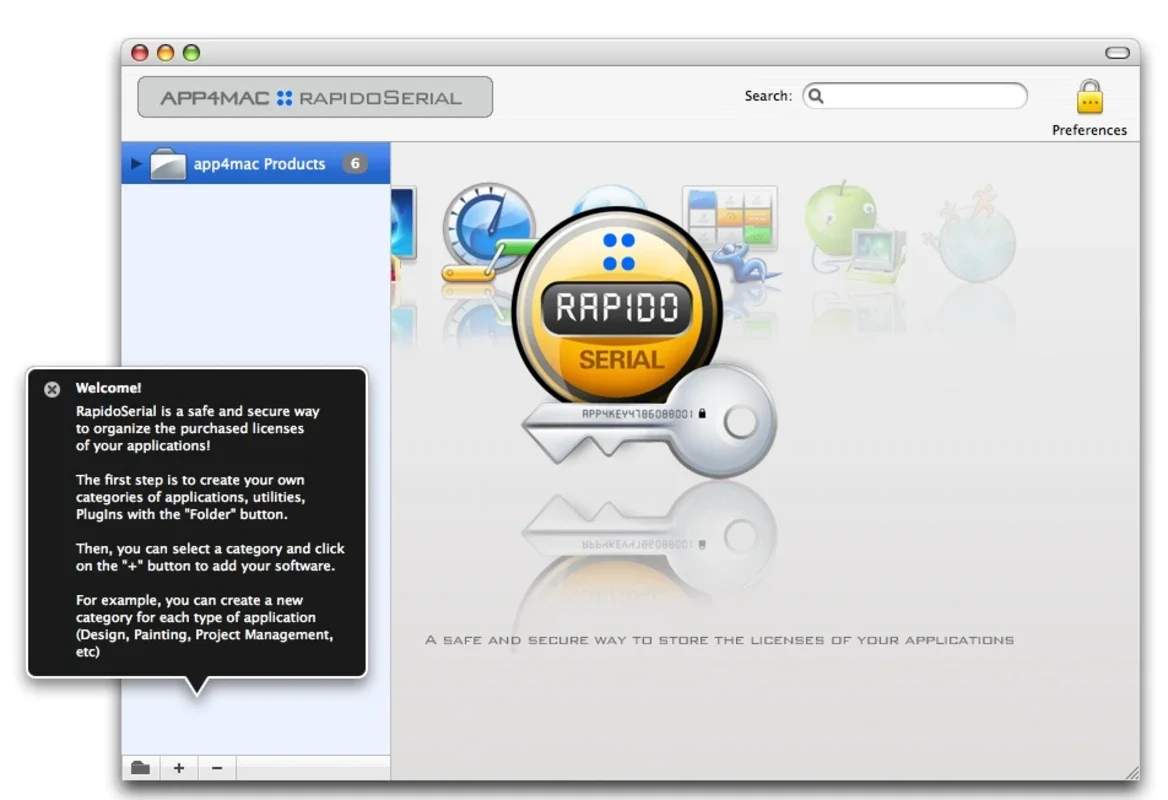 Rapido Serial for Mac - Securely Store Software Details