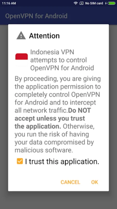 Indonesia VPN - for OpenVPN for Android: Seamless VPN Setup