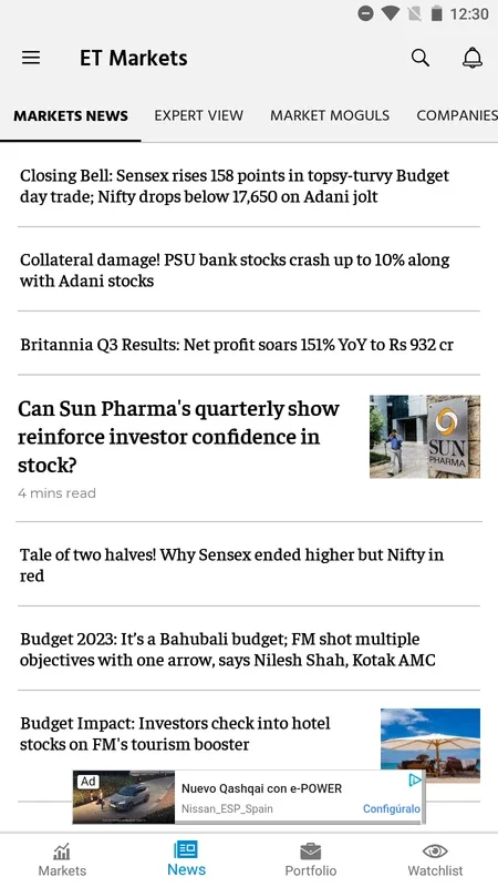 ET Markets for Android - Manage Assets with Real-Time Insights