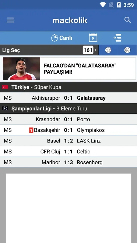 Mackolik for Android: Live Scores & Notifications