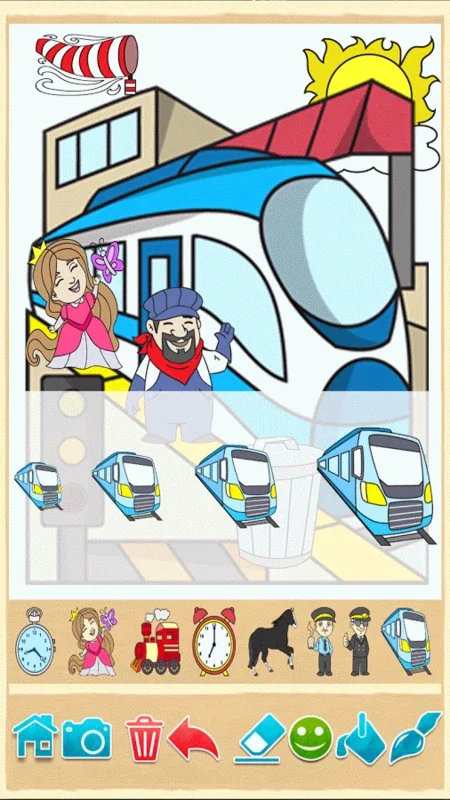 Trains Coloring Game for Android - Spark Creativity