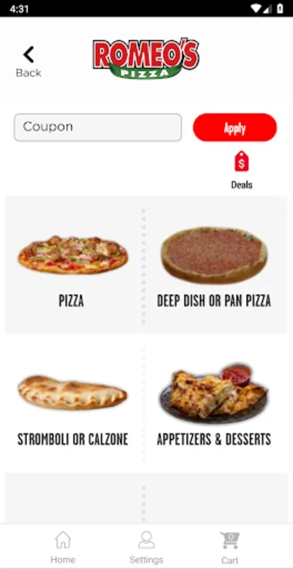 Romeo’s Pizza for Android: Artisanal Pizzas at Your Fingertips