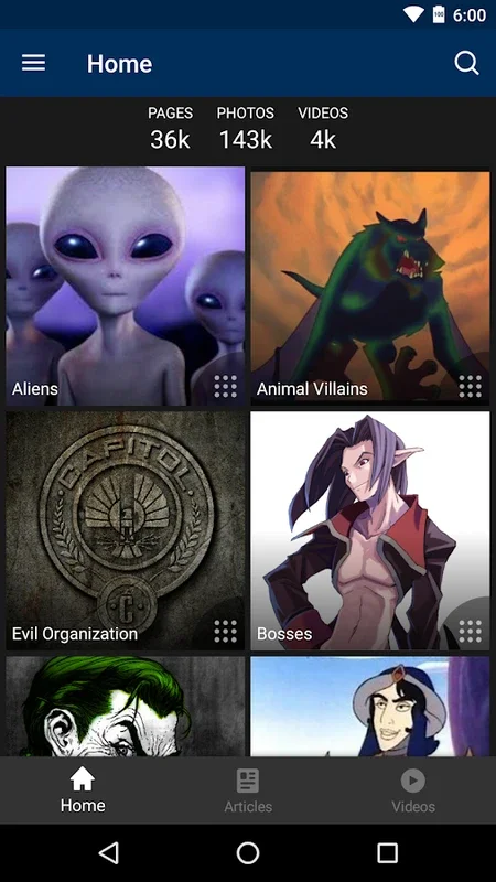 Villains for Android - Explore the World of Villains