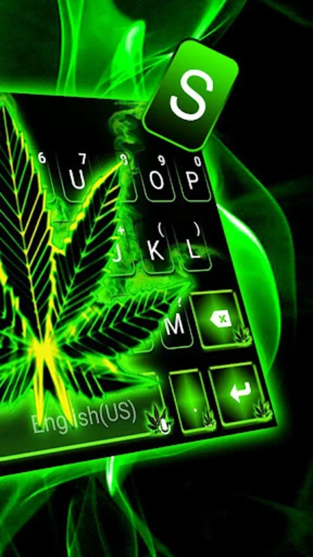 Neon Weed Smoke Theme for Android: Customize Your Keyboard