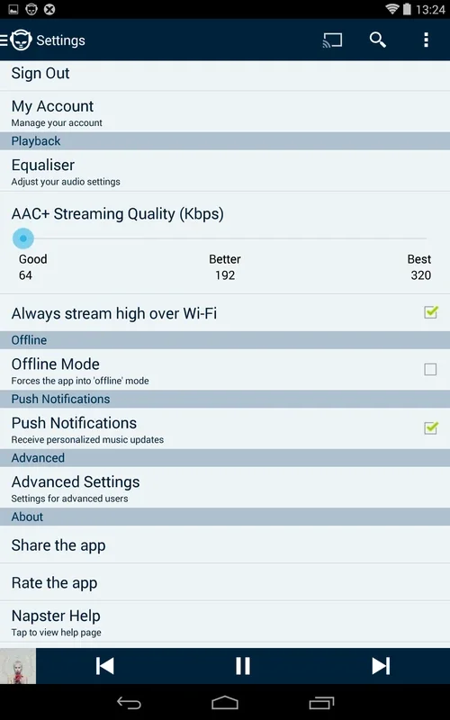 Napster for Android: Stream Your Favorite Music