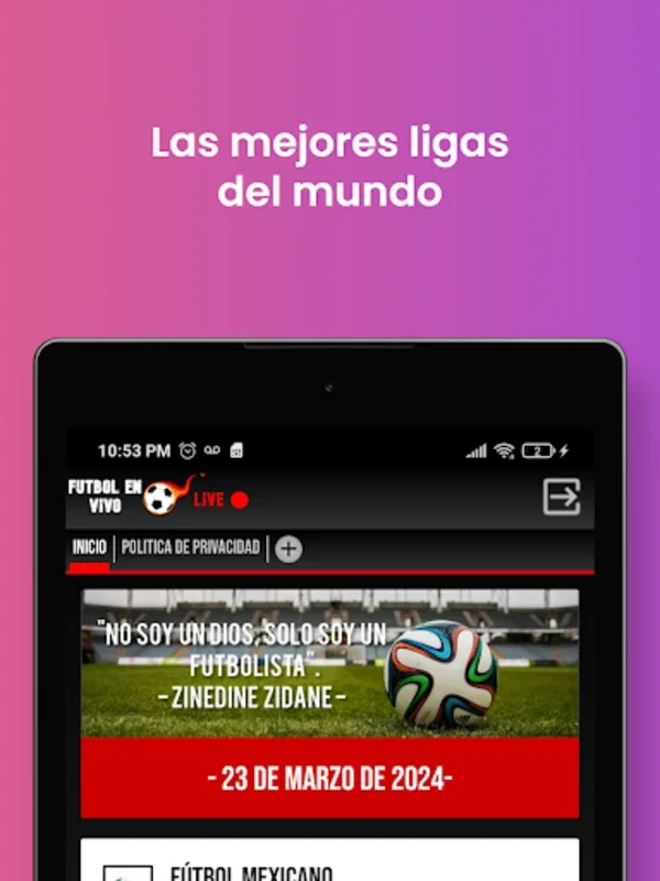 Fútbol En Vivo Live for Android - Download the APK from AppHuts