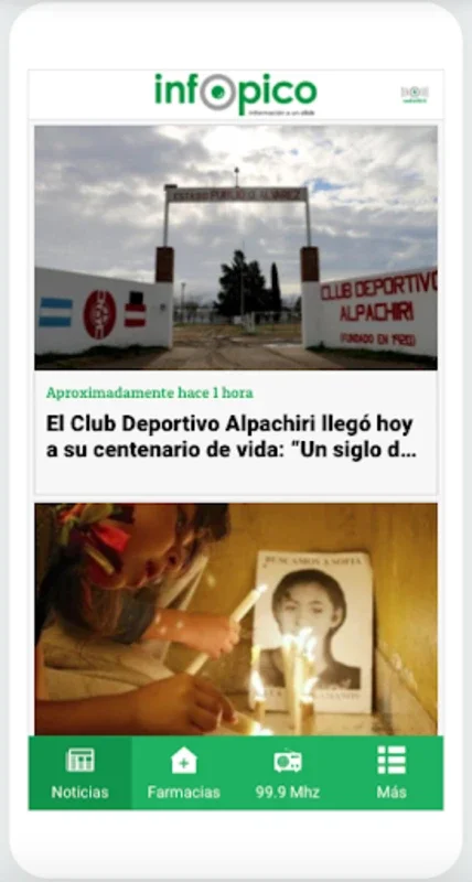 Infopico App for Android: Real-Time News and Local Services