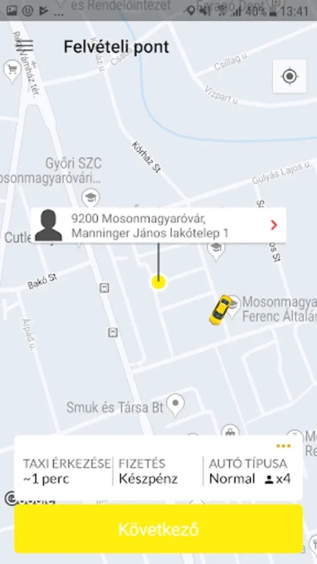 Taxi Mapp - Mosonmagyaróvár for Android: Efficient Taxi Booking