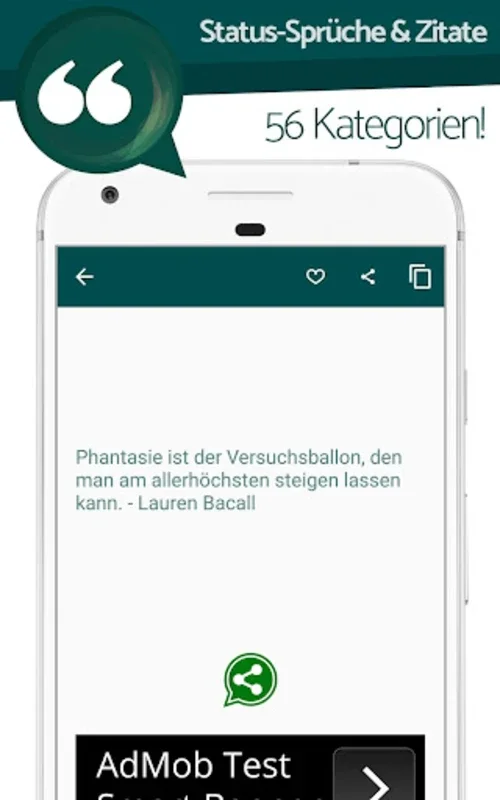 (In German) Status-Sprüche & Zitate for Android - Enhance Social Media Messages