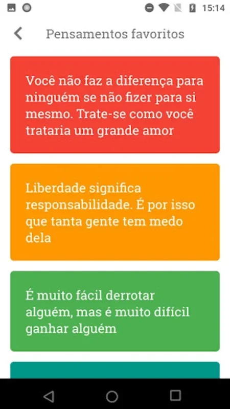 Pensamento do Dia e Sabedoria for Android - Daily Portuguese Quotes