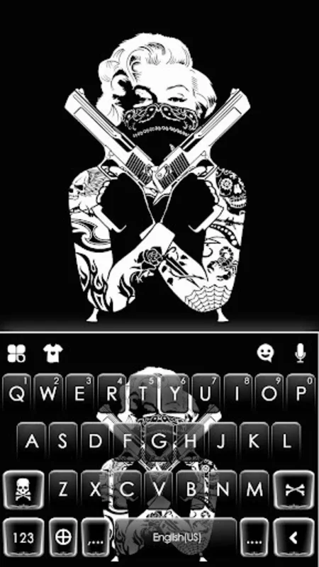 Gangster Monroe Theme for Android: Enhance Typing