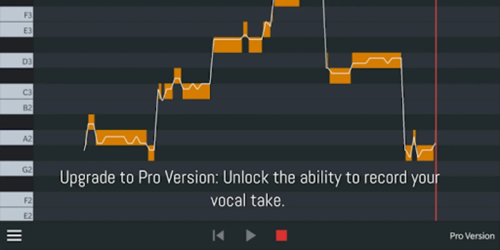 Nail the Pitch - Vocal Pitch Monitor for Android - No Downloading Needed