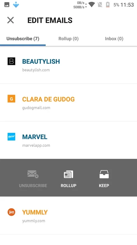 Unroll.Me for Android - Manage Spam Emails Easily