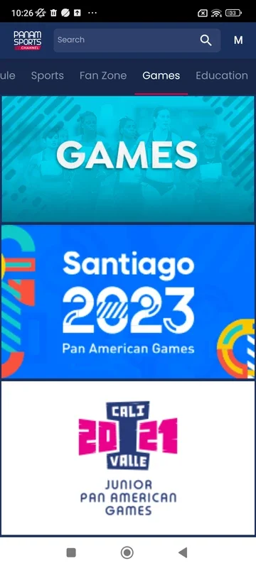 Panam Sports Channel for Android - Diverse Sports Content