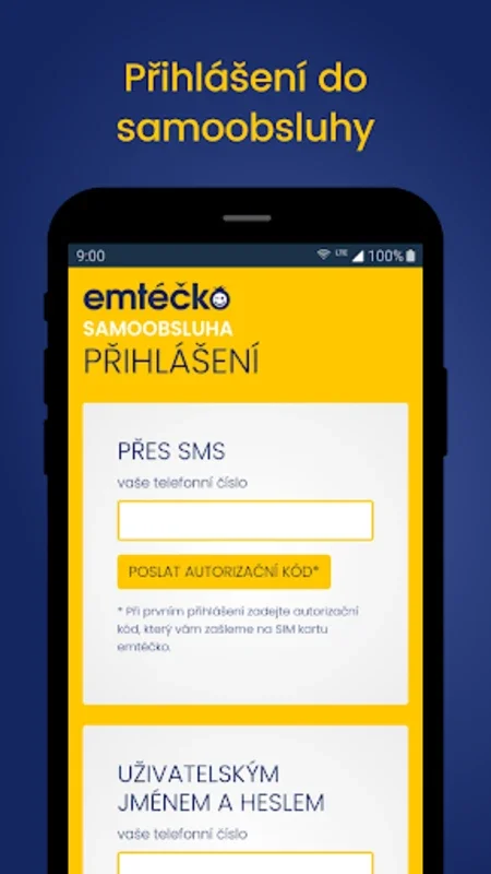 emtéčko for Android - Streamline Mobile Services