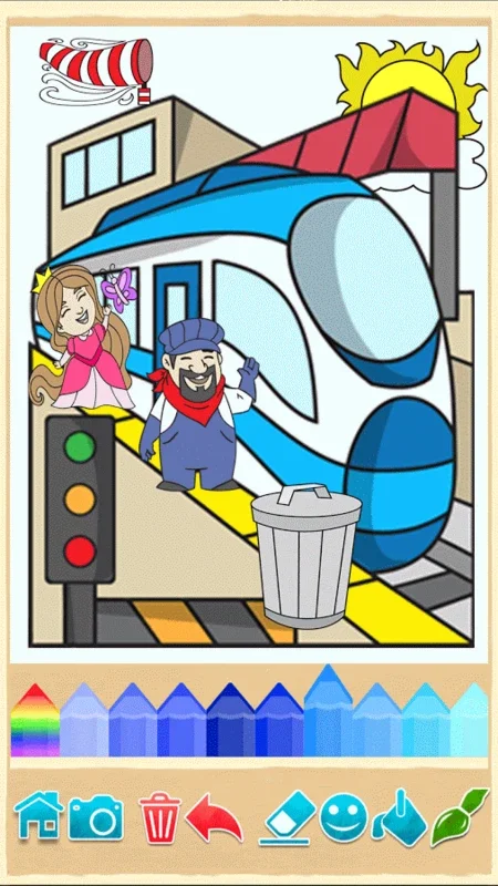 Trains Coloring Game for Android - Spark Creativity