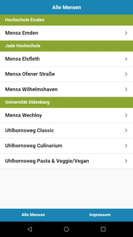 Mensaplan for Android - Campus Dining Guide