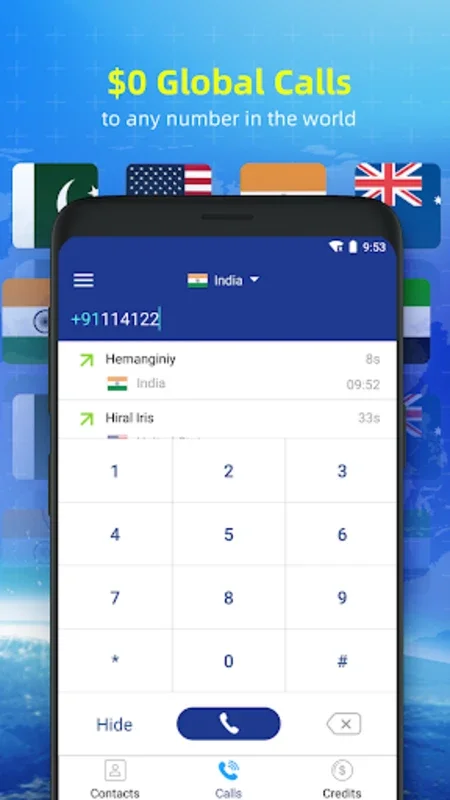 Blue Call - Global WiFi Call for Android - Free Global Calls