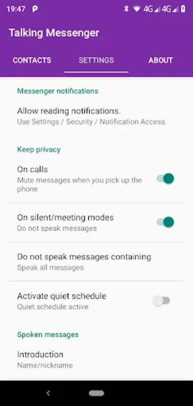 Talking Messenger for Android - Hands-Free Messaging