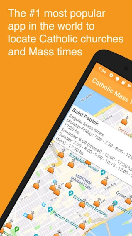 Catholic Mass Times for Android - Locate Churches and Mass Times