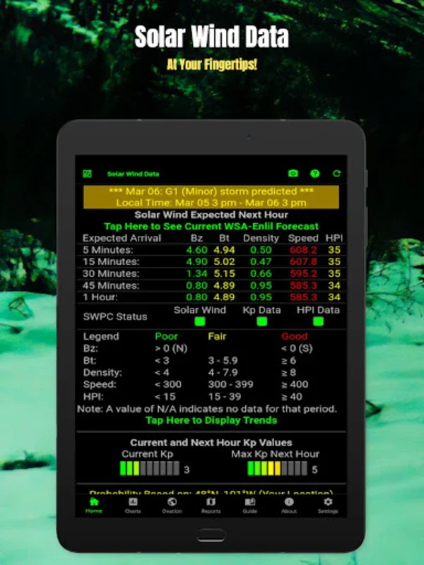 Amazing Aurora for Android - Predict Aurora Viewing Times