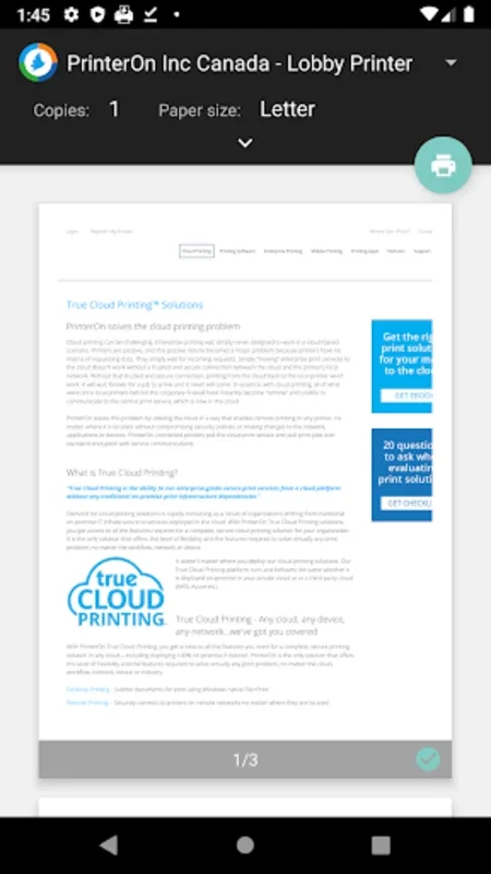 PrinterOn Print Service for Android - Simplify Your Printing