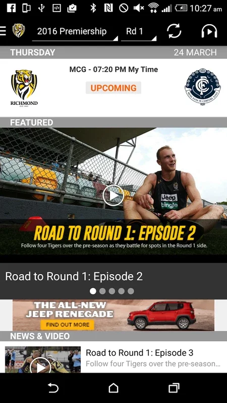 Richmond Official App for Android - Stay Updated with AFL Action