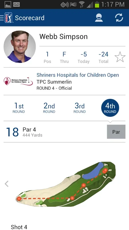 PGA TOUR for Android: Stay Updated with Golf Competitions